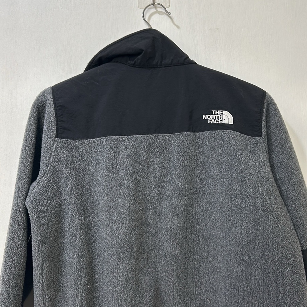 THE NORTH FACE YOUNG FLEECE JACKET GREY BLACK FULL ZIP UP Sz XL(18-20) - Picture 6 of 7